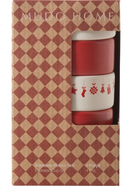 New Year 4'lü Fincan Seti