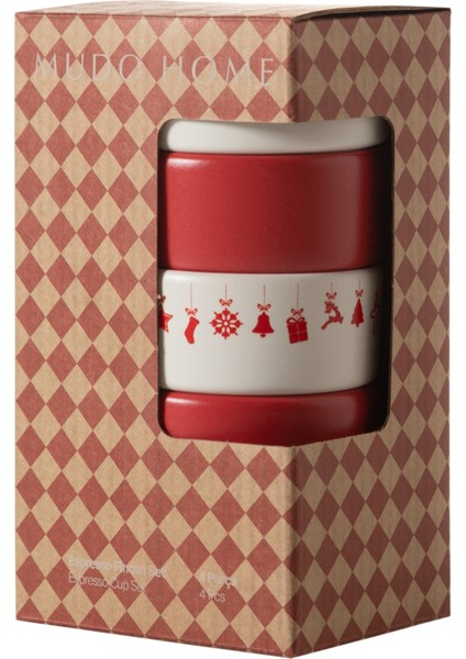 New Year 4'lü Fincan Seti