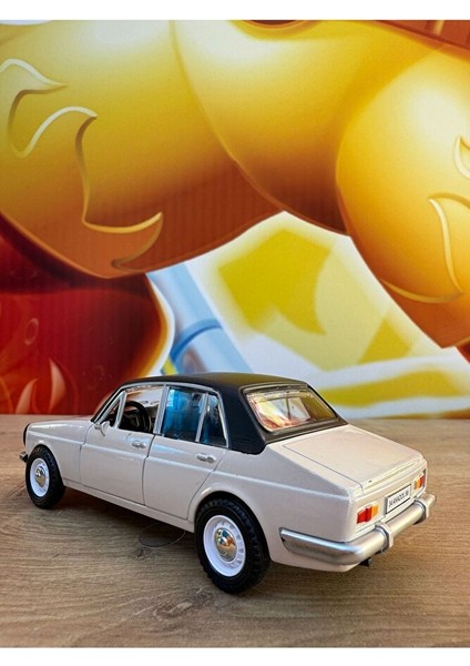 1973 Model Anadol Klasik Nostalji Diecast Araba Beyaz Sesli Işıklı Açılan Kapılar Havalı Korna modelleri