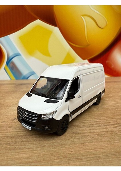 Mercedes-Benz Sprinter Araba Mercedes Diecast Yük Taşıma Arabası Minibüs 12CM Beyaz