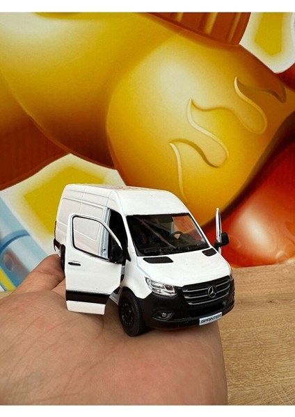 Mercedes-Benz Sprinter Araba Mercedes Diecast Yük Taşıma Arabası Minibüs 12CM Beyaz fırsatları