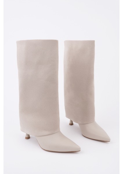Catie Süet Sivri Burun Ince Topuklu Kadın Çizme