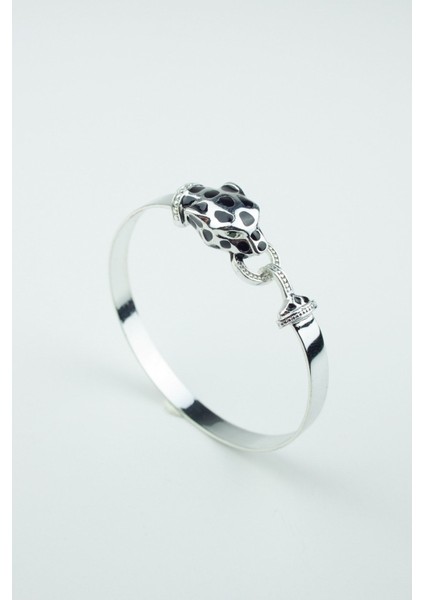 Leopar Figür Kelepçe Bileklik