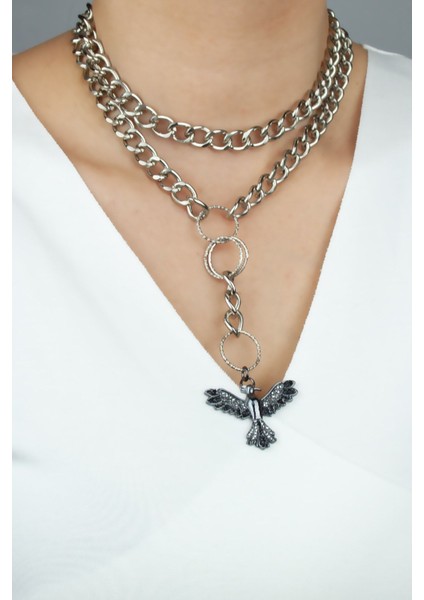 Anka Kuş Figürlü Kolye