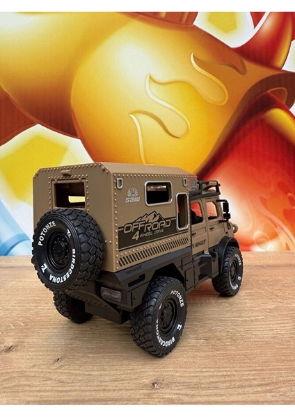 Sürtmeli Sesli Işıklı Müzikli Off Road Aracı Lüks Arazi Aracı Off Road Karavan Aracı 18CM modelleri