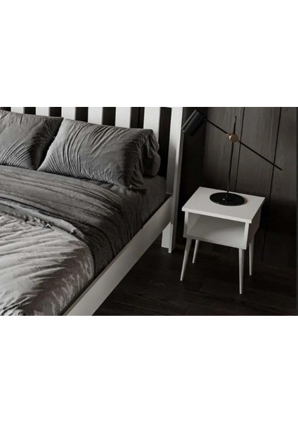 Shark Komodin Mdf Beyaz