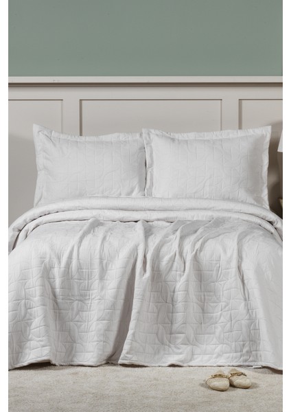 Infınıtıy Yatak Örtüsü Seti Çift Kişilik (240X250 Cm) Ekru