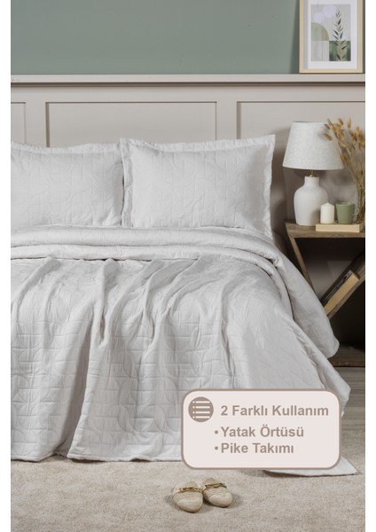 Infınıtıy Yatak Örtüsü Seti Çift Kişilik (240X250 Cm) Ekru fiyatları