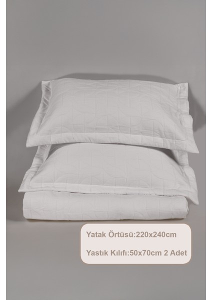 Infınıtıy Yatak Örtüsü Seti Çift Kişilik (240X250 Cm) Ekru fırsatları