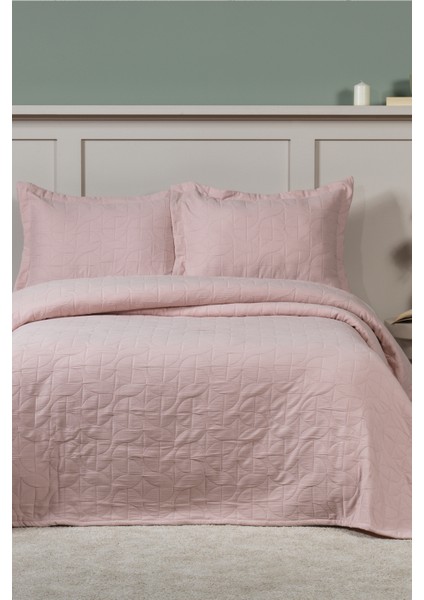 Infınıtıy Yatak Örtüsü Seti Çift Kişilik (240X250 Cm) Gülkurusu