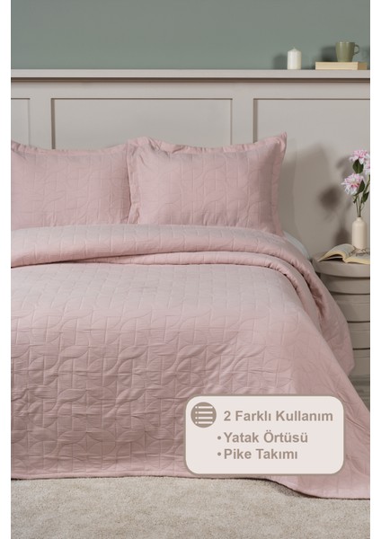 Infınıtıy Yatak Örtüsü Seti Çift Kişilik (240X250 Cm) Gülkurusu fiyatları