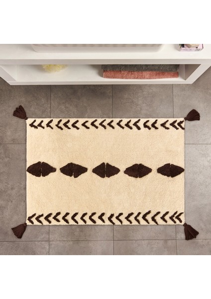 Soft Tufting Thek Banyo Paspası - Ekru - 60X90 cm fiyatları