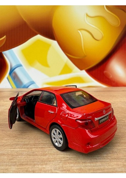 Welly Toyota Corolla 1/36 Ölçek 12CM Diecast Model Araba 2009 Model Toyota Corolla Kırmızı modelleri