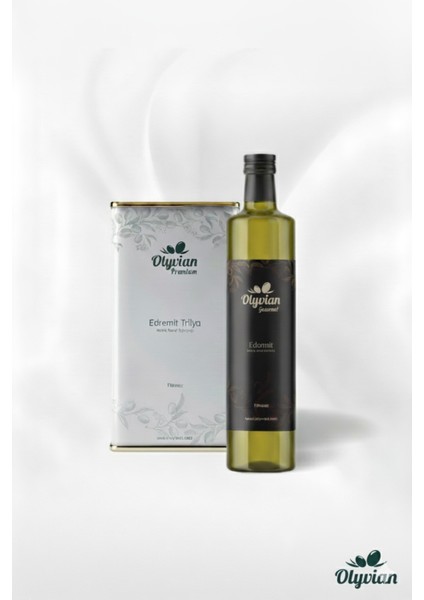 Premium Edremit & Trilye Zeytinyağı 3l + 750ML Cam Şişe | Soğuk Sıkım Natürel Sızma