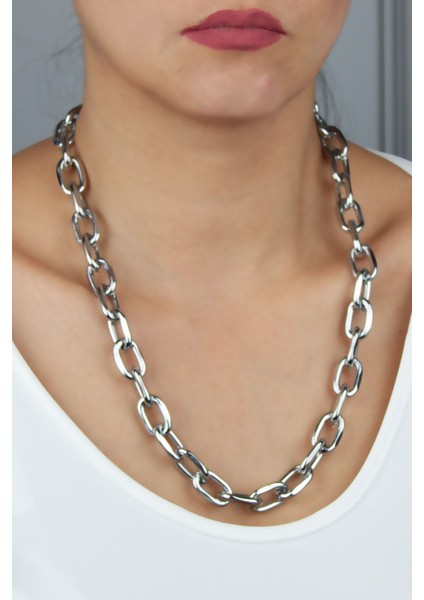 Kalın Zincir Uzun Kolye