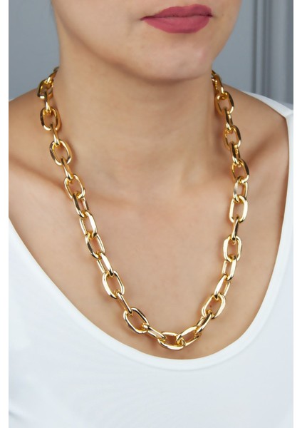 Kalın Zincir Uzun Kolye