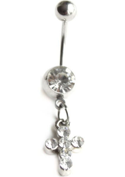 Taşlı Çelik Göbek Piercing