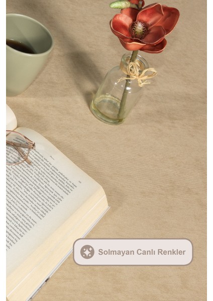 Soft Kadife Masa Örtüsü Dikdörtgen (150X220 Cm) Bej fiyatları