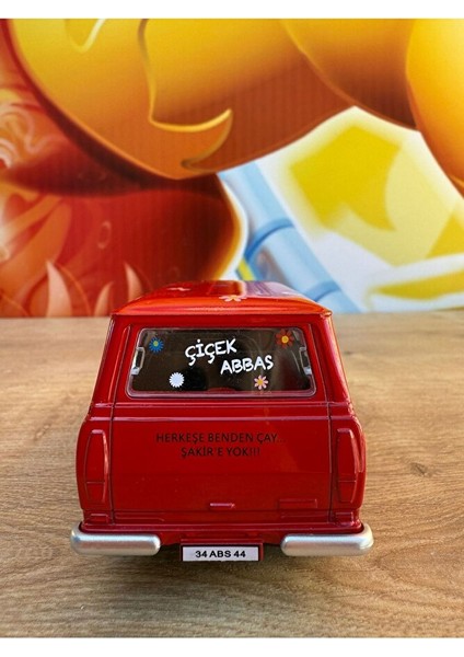 Metal Çiçek Abbas Çek Bırak Kapıları Açılır Metal Araba Kırmızı Renk 13 cm Havalı Korna fırsatları