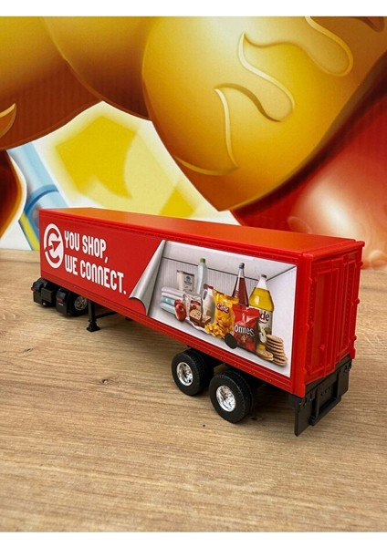 Man 4x2 ve Dorse Tır Çekici Oyuncak Metal Tır Çekici Dorseli Oyuncak Market Tırı Kapakları Açılır modelleri