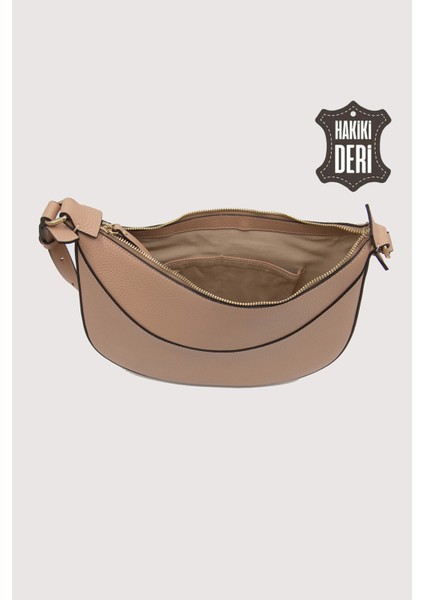 Hakiki Deri Pudra Omuz Çantası Pudra SMR9416