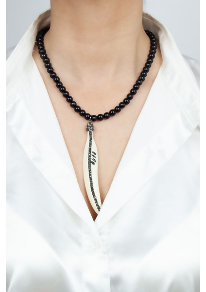 Cam Boncuk Doğaltaş Kolye