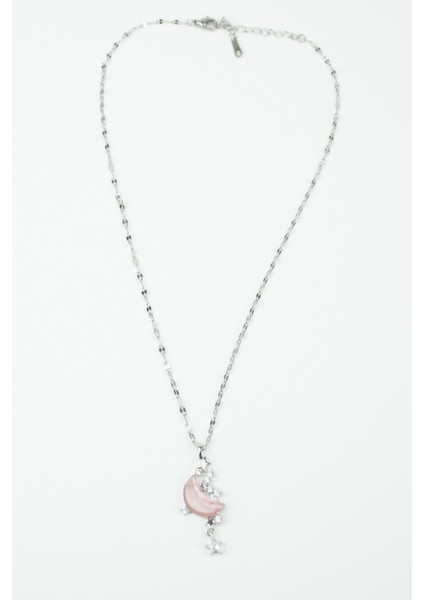 Ay ve Yıldız Figürlü Gümüş Renk Çelik Kolye indirimleri