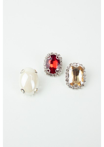 Zirkon ve Kristal Taşlı Şık Yaka Broşu