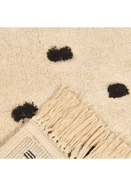 Soft Tufting Vira Banyo Paspası - Ekru / Siyah - 60X90 cm fırsatları