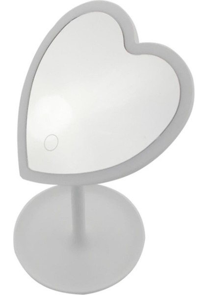 Kalp Şeklinde Ledli Masa Üstü Makyaj Aynası modelleri