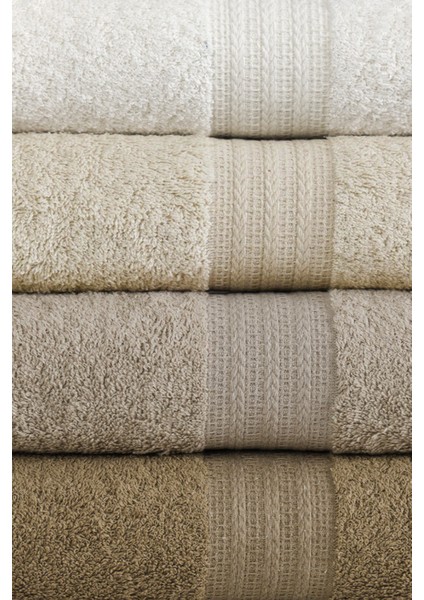 Rainbow Havlu Seti Pamuklu 4 Adet (50X90 Cm) Bej fiyatları