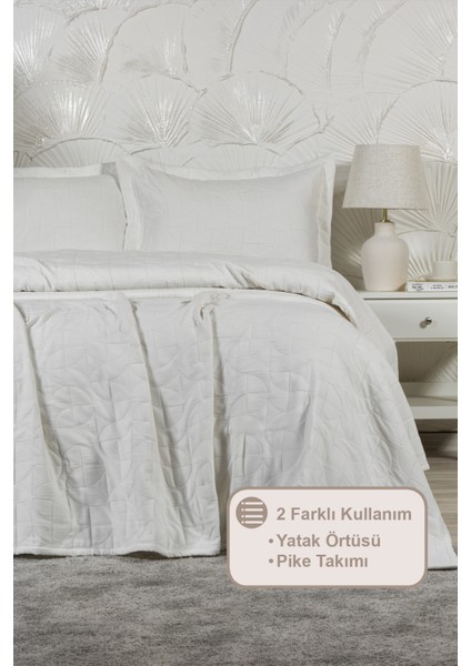 Infınıtıy Yatak Örtüsü Seti Çift Kişilik (240X250 Cm) Krem fiyatları