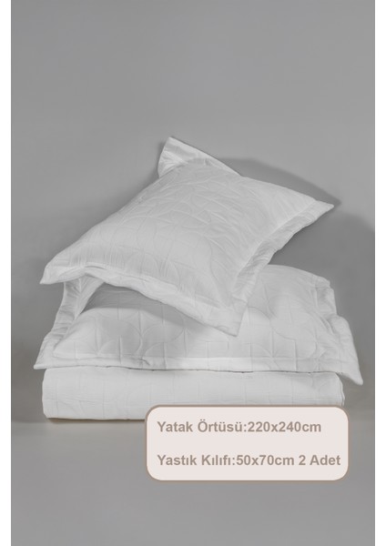 Infınıtıy Yatak Örtüsü Seti Çift Kişilik (240X250 Cm) Krem fırsatları