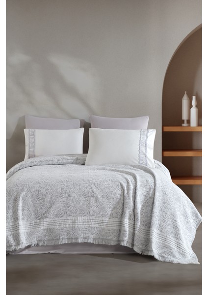 Giza Yastık Kılıfı %100 Pamuk 2 Adet (50X70 Cm) Gri