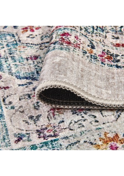 Soft Vintage Desenli Halı - Gri - 80X150 cm modelleri