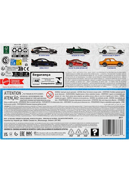 ® Japon Temalı Çoklu Arabalar, 1:64 Ölçekli 6'lı Metal Oyuncak Arabalar JBY77 fırsatları