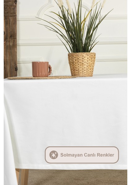 Soft Kadife Masa Örtüsü Dikdörtgen (150X220 Cm) Krem fiyatları