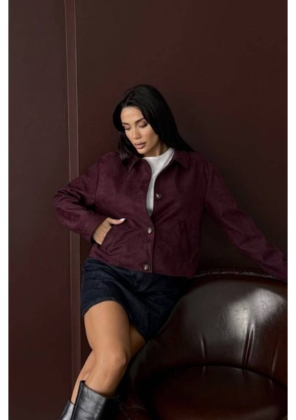 Yakalı Model Suni Süet Astarlı Kısa Cep Detaylı Ceket fiyatları