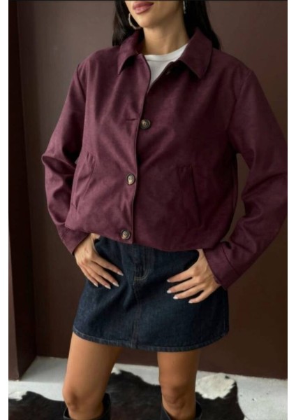 Yakalı Model Suni Süet Astarlı Kısa Cep Detaylı Ceket fırsatları