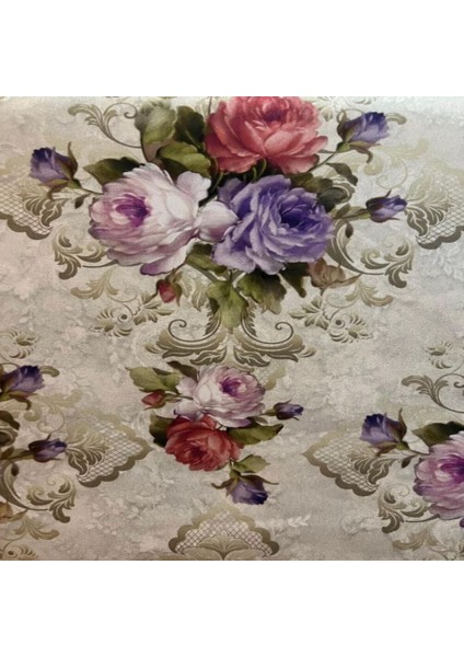 Döşemelik Koltuk Kumaşı-Yıkanabilir Kumaş-Dijital Baskılı-Çiçek Desenli