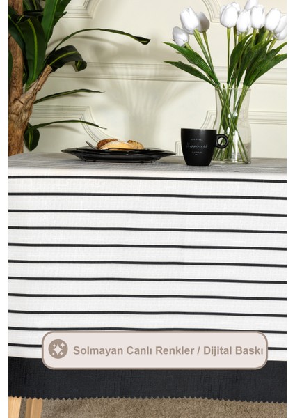 Lara Masa Örtüsü Digital Baskılı (160X220 Cm) Siyah fiyatları