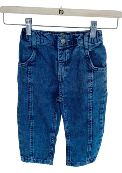 Erkek Çocuk Mavi Denim Kot Pantolon – Esnek, Rahat ve Kemerli Regular Fit