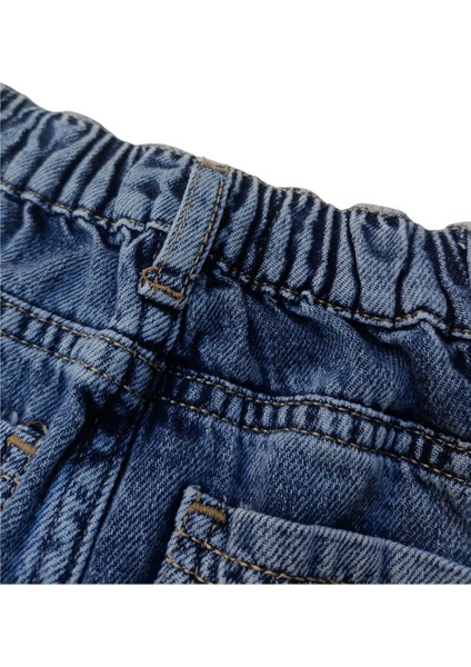 Erkek Çocuk Mavi Denim Kot Pantolon – Esnek, Rahat ve Kemerli Regular Fit