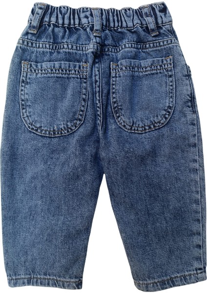 Erkek Çocuk Mavi Denim Kot Pantolon – Esnek, Rahat ve Kemerli Regular Fit
