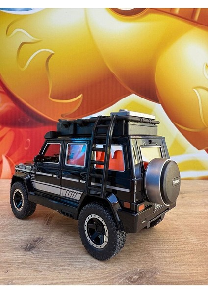 Mercedes G63 Işıklı Müzikli Lüks Jeep 17CM Mercedes G Kasa Siyah Jip Açılan Kapılar Sürtmeli indirimleri