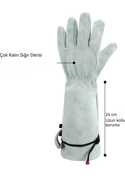 Inek Derisi Uzun Tüp Bahçe Eldivenleri Bahçe Çok Fonksiyonlu Eldivenler (Yurt Dışından) modelleri