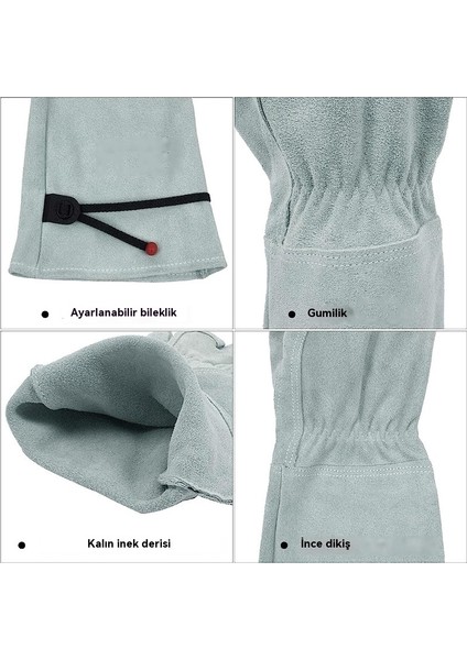 Inek Derisi Uzun Tüp Bahçe Eldivenleri Bahçe Çok Fonksiyonlu Eldivenler (Yurt Dışından) fırsatları