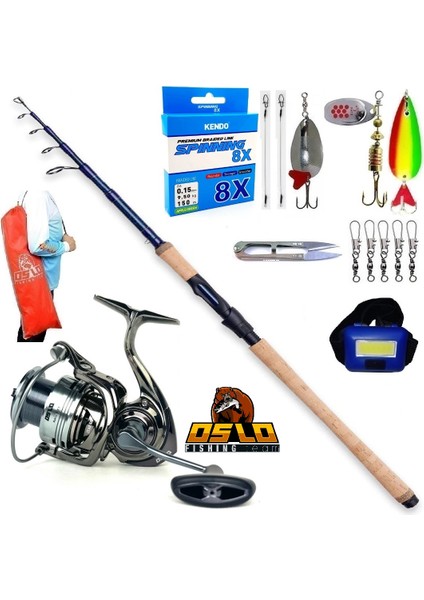 Next 4000 270CM 7-28GR Dam Steelhead Turna Tele Spin Olta Takımı Seti