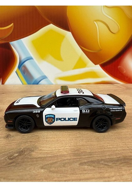 2023 Dodge Challenger Srt Demon 170 Diecast Polis Arabası Çekbırak Kapıları Açılır modelleri