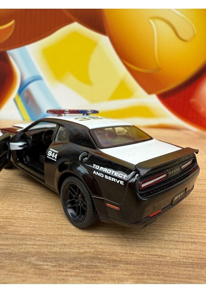 2023 Dodge Challenger Srt Demon 170 Diecast Polis Arabası Çekbırak Kapıları Açılır indirimleri